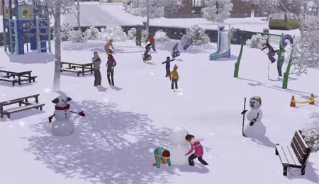 Осенние и зимние развлечения в Sims 3  Времена года